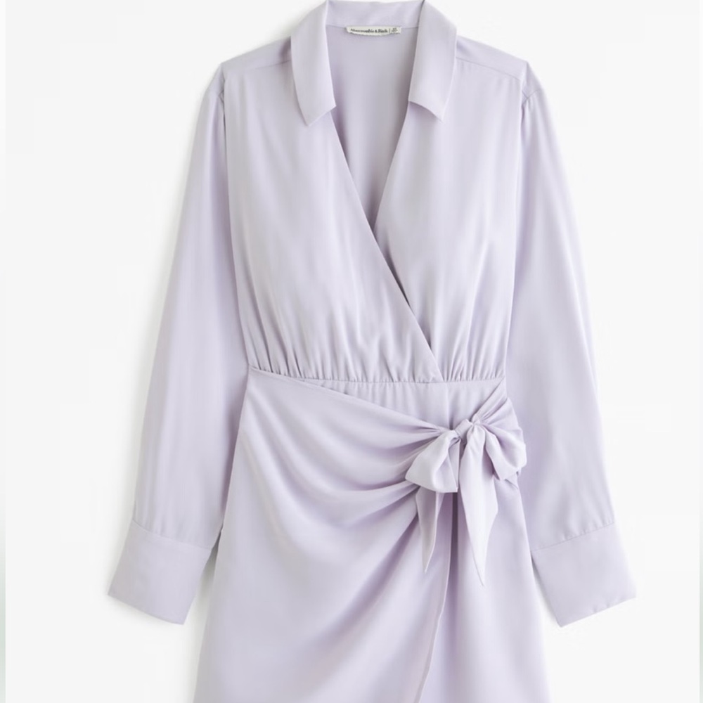 Abercrombie long sleeve drapey shirt dress medium